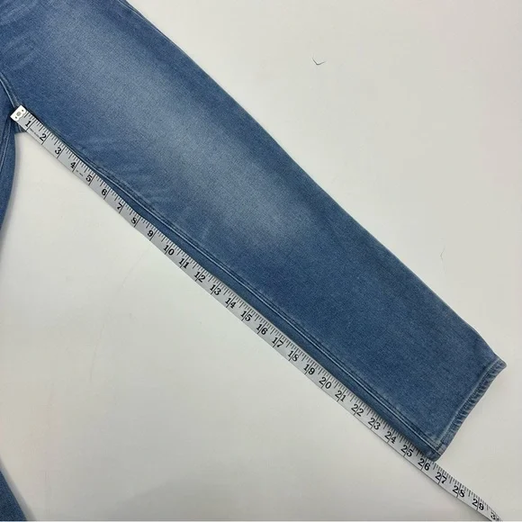 Paige Stella Crop High Waisted Straight Leg Jeans in Seawater Size 24 - Picture 13 of 15